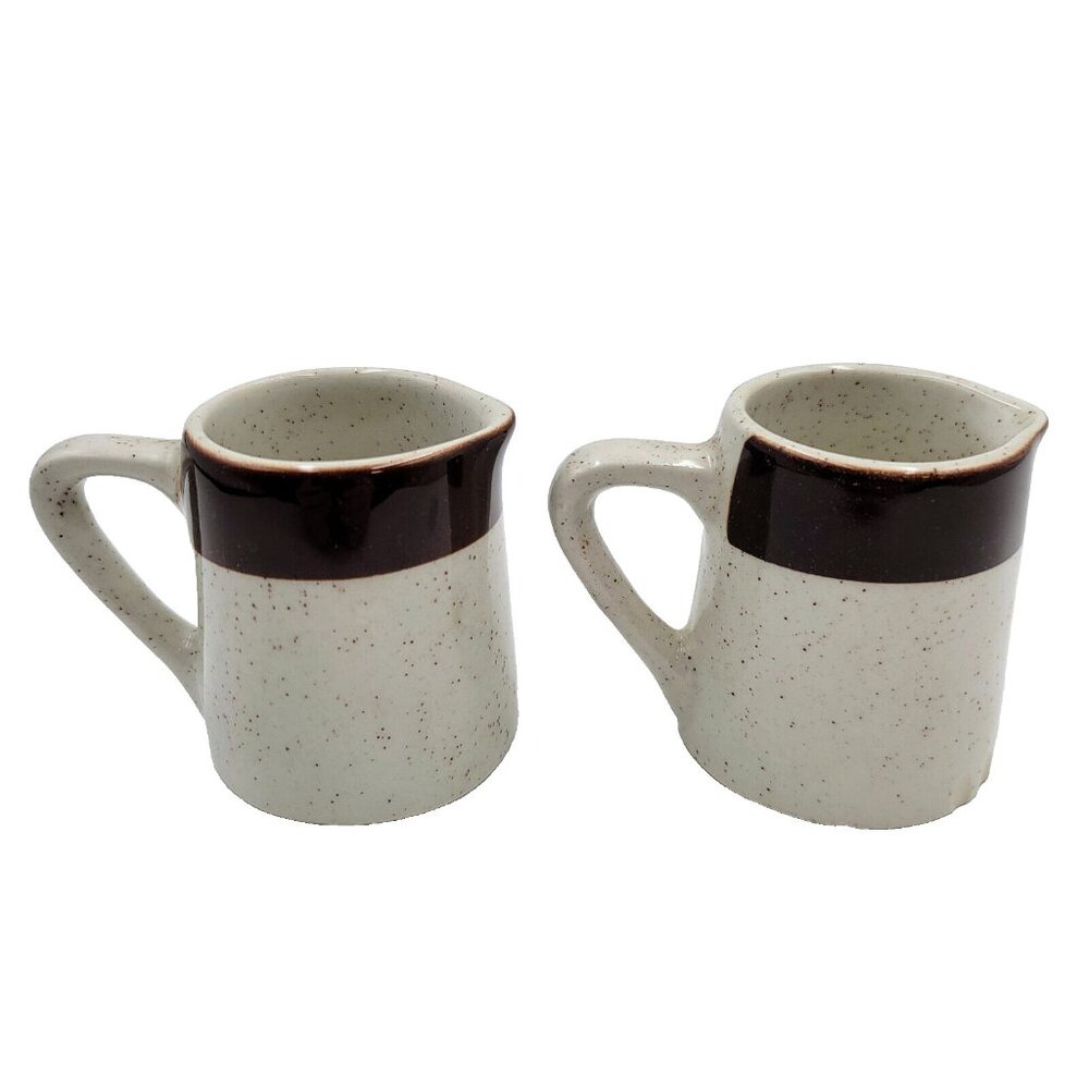 Duraline Super Vitrified Small Creamers Hotelware England Brown Cream Jug Syrup
